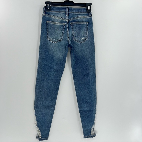 Free People About A Girl Distressed Stretch Jeans high rise size 24 NWT - Picture 2 of 8